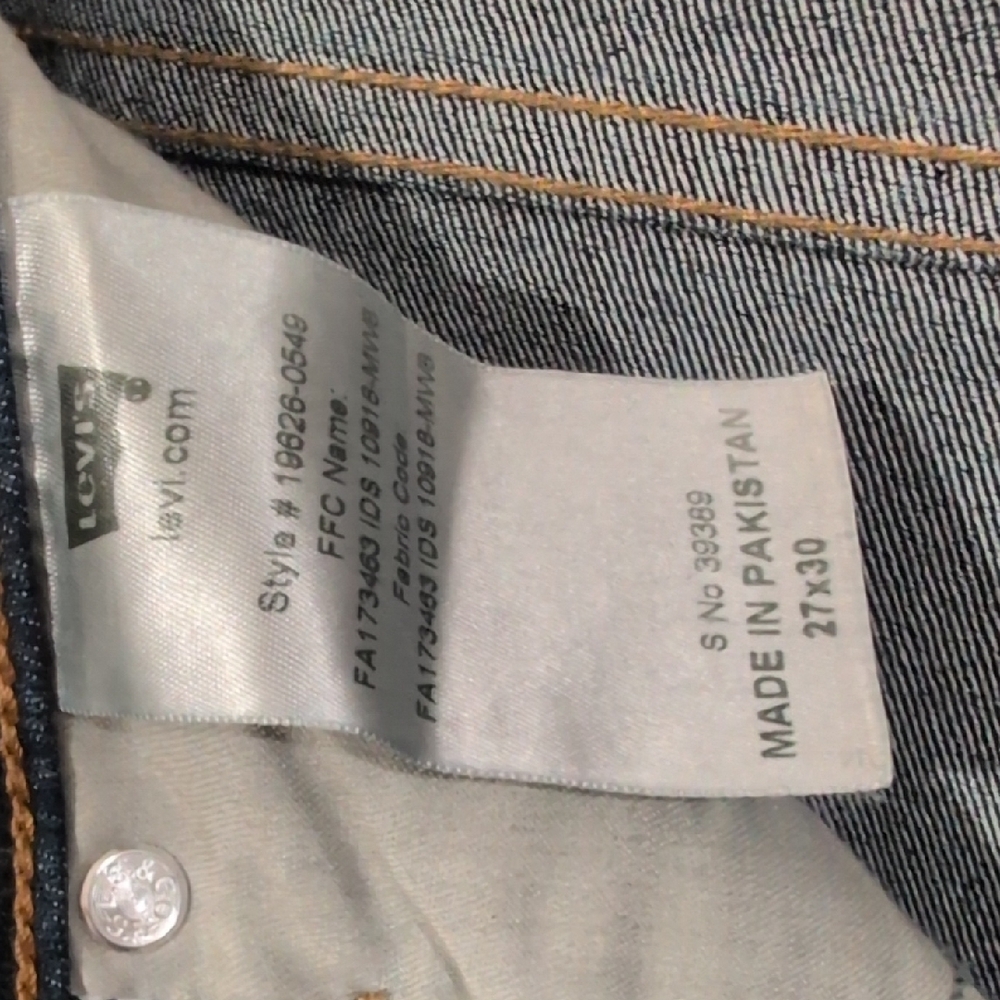 Levi's 311 Sleek Dark Wash Blue Women's Skinny Jeans 27 x 30 - Picture 8 of 9